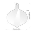 thumbnail image 3 of Fiudx Copo de Nieve Acrílico Navideño, Diseño Transparente En Blanco, Decoración Manuscrita Diy, Juego de 5 Piezas, Manualidades para Fiestas, Tarjetas de Mesa de Boda, Adornos para Árbol, 2 Mm de Gr, 3 of 7