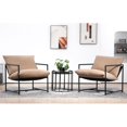 thumbnail image 2 of Silla de acento de terciopelo moderno elegante, silla reclinable contemporánea de marco de metal con cojín de asiento profundo para la oficina en el hogar, 2 of 5