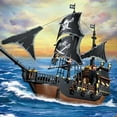 thumbnail image 4 of HI-REEKE Ship Building Block Set Pirate Ship Building Brick Kit Plastic Toy Gift for Kid Adult Blac, 4 of 5