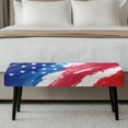 thumbnail image 5 of CHAQLIN Spiral American Flag Polyester Spandex Fabric Dining Bench Seat Cushion Slipcover with Scratch Resistant, Stain Resistant Stretch Bench Slipcover for Patio, 5 of 9