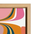 thumbnail image 3 of Kate and Laurel Sylvie Colorful Swirls Framed Canvas Wall Art by Apricot and Birch, 18x24 Natural, Chic Modern Abstract Art for Wall, 3 of 8