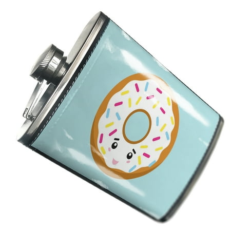 

NEONBLOND Flask Sprinkle Glazed Donut Cute Japanese Kawaii Food with Face