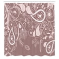thumbnail image 2 of Ambesonne Paisley Shower Curtain, Swirling Branch and Floral, 69"Wx75"L, Pale Salmon, 2 of 4