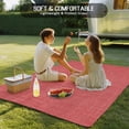 thumbnail image 5 of Fsddascl Vintage Coral Red Outdoor Rug for Patio/Deck, Non-Slip Large Area Rug 6 x 9 Ft, Farmhouse Retro Solid Color Linen Texture Indoor Outdoor Rugs Washable Area Rugs, Camping Rug Carpet Runner, 5 of 9