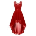 thumbnail image 2 of Bellella Dames Mini Maxi Robes Mousseline de Soie Réservoir Robe de Soirée Robe Bohème Sans Manches Vacances Rouge S, 2 of 5