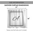 thumbnail image 7 of Creative Products Classic White Monogrammed Shower Curtain - A, 7 of 7