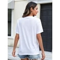 thumbnail image 4 of HAOMEILI Women's 100% Cotton Soccer Graphic T-Shirt, Casual Short Sleeve Tee for Everyday Wear, 4 of 8