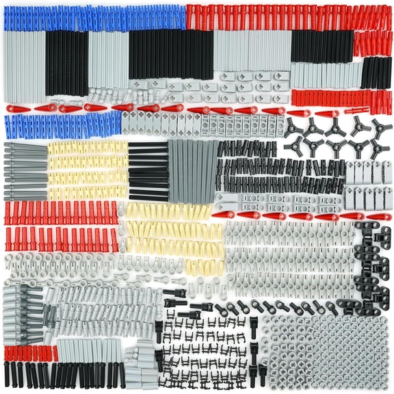 Axles Pins Connectors Building Blocks, Technical Parts Bricks Ball Joints Chain Link,MOC Replacement Parts and Pieces Accessories Assortment Pack（Random color of parts）