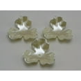 thumbnail image 2 of EOEMY 20 Ivory Acrylic Large Pearl Flower Beads Cap 38mm Center Hole Sewing Craft, 2 of 5
