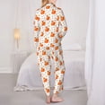 thumbnail image 6 of Goofa Cartoon Squirrel Printed Women’s 2 Piece Pajama Set Super,Pajamas Women's Long Sleeve Sleepwear Soft Button Down Loungewear Pjs Lounge Set Nightwear-Small, 6 of 9