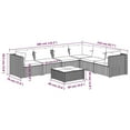 thumbnail image 2 of vidaXL 7 Piece Patio Lounge Set with Cushions Poly Rattan Black, 2 of 8