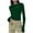 Green, variant on Ounisa Women's Round Collar Fasion T Shirts Slim Fitte Long Sleeve Tops Basic Tees