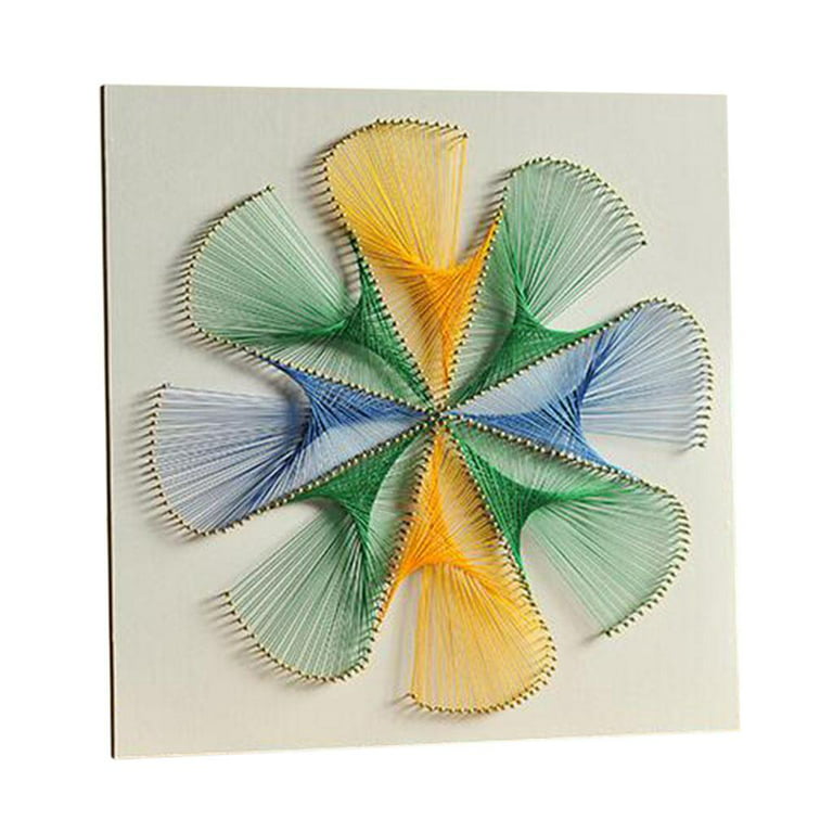 String - Flower String Art, Arts and Crafts , Adult Crafts, Geometric, Size: 40x40cm