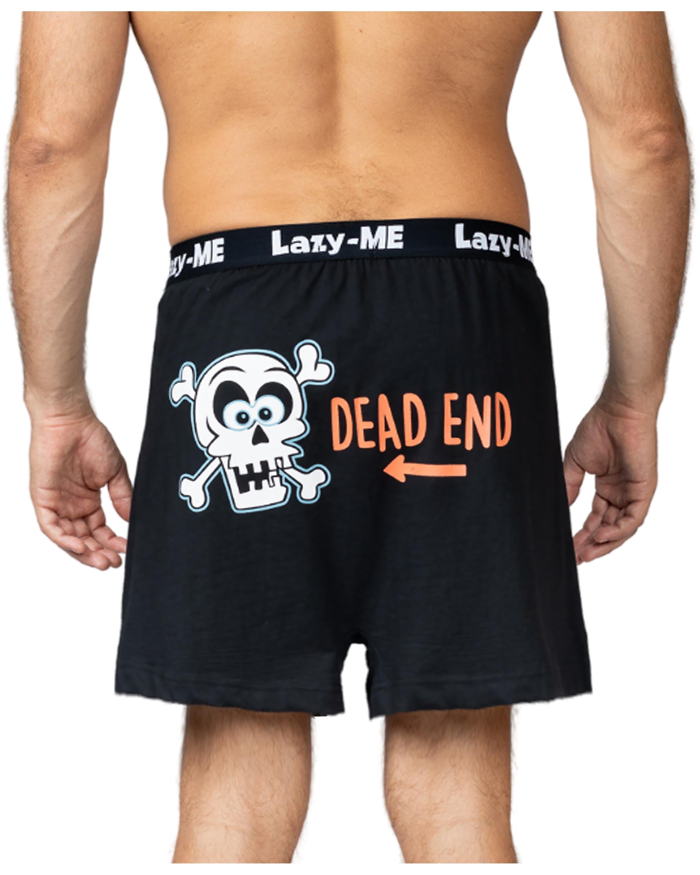 Mens Funny Boxer Shorts, Male Sizes XSL, End, Size 2X, Lazy Me