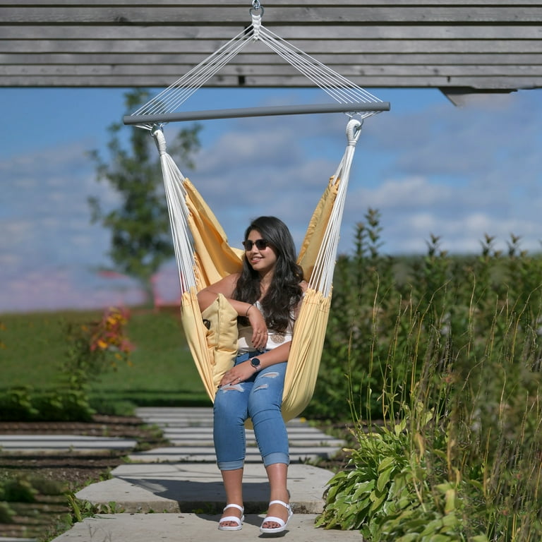 Vivere Brazilian Polyester Hammock Chair Yellow