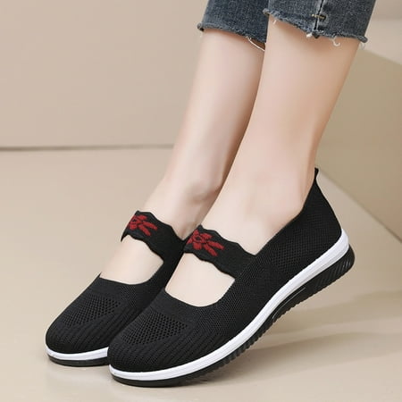 

WQJNWEQ Women s Flats Shoes Leisure Fashion Ventilate Casual Round Head Comfy Casual Shoes Comfort