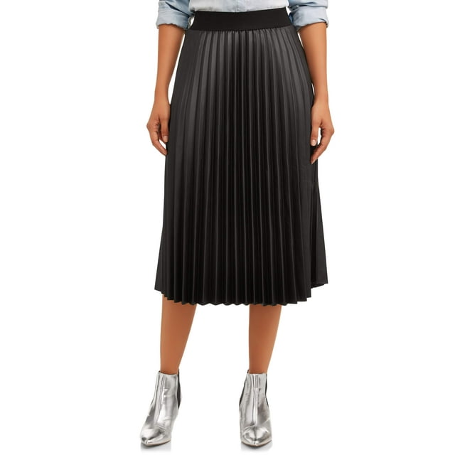 Time and Tru Women's Pleated Skirt - Walmart.com