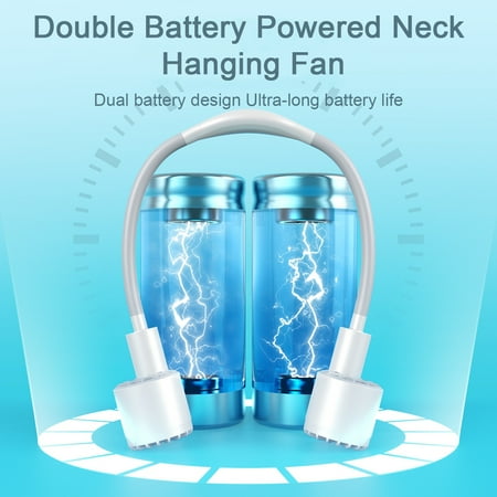 

Joernso Hanging Neck Fan Adjustable Angle 90 Degree Rotation Head 3 Speeds Hands Free Ergonomic Design Fast Cooling 2400mAh USB Rechargeable Bladeless Fan Outdoor Sport Use