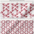thumbnail image 2 of Soimoi White Cotton Cambric Fabric Red Heart Decor Fabric Printed Yard 42 Inch Wide, 2 of 7