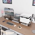 thumbnail image 5 of Dual monitor stand - Extra long and wide TV stand - Desktop riser - Office desk organization - Home office, 5 of 6