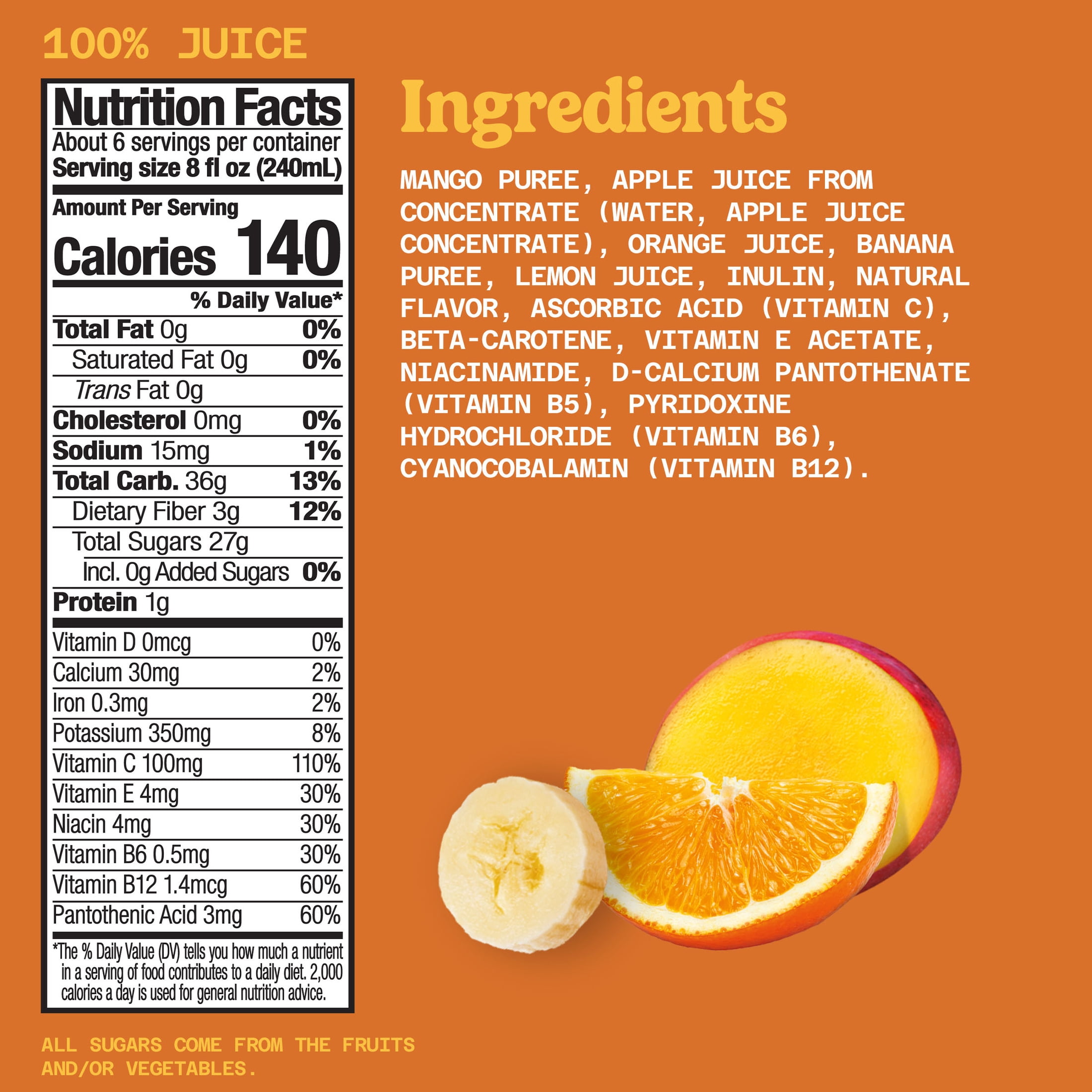 Naked Boosted Smoothie Mighty Mango Machine, 46 fl oz Bottle