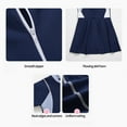 thumbnail image 5 of THDHVS Girls Swimsuit,Girls Bathing Suit,Summer Kids Sun Protection Swimsuit Skirt Solid Color Swimming Training Wear Blue 2-3 Years, 5 of 7