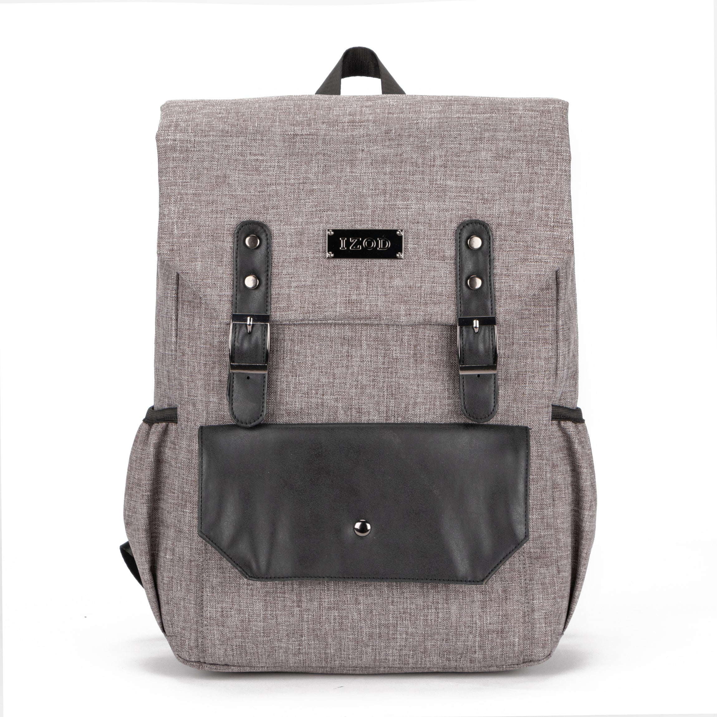 IZOD Youth Business Travel Slim Durable Laptop Backpack USB Charging Port, Computer Bag Fits 15.6 Inch Laptop Notebook / Grey