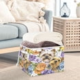 thumbnail image 5 of Large Collapsible Storage Box Flip Lid Fabric Decorative Organizer Container Basket with Handles 16.5×12.6×11.8in Lovely Yorkshire Terrier Dogs, 5 of 7