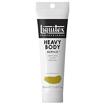 - Liquitex Heavy Body Acrylic Paint: Green Gold, 2oz