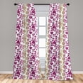 thumbnail image 4 of Ambesonne Ombre Curtains, Flowers Leaves Plain Back Art, Pair of 28"x84", Dark Magenta Pale Taupe, 4 of 4
