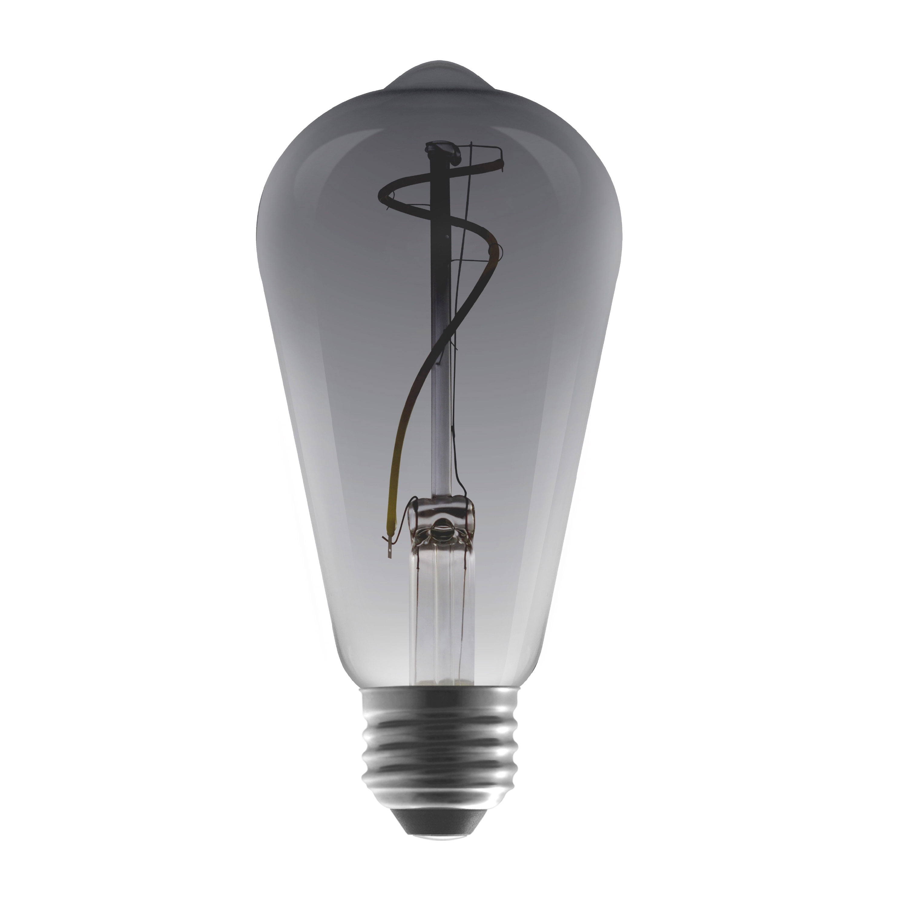 Better Homes & Gardens LED Vintage Light Bulb, ST19 40W Smoke Spiral Filament, E26, Dimmable - 4 Pk