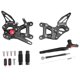 thumbnail image 4 of Reposapiés traseros ajustables de competición negros para Honda CBR1000RR-R SP 2021-2025, 4 of 16