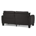 thumbnail image 4 of Pemberly Row 18.5" Contemporary Fabric Sofa with 2 Pillows in Chocolate, 4 of 6