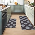 thumbnail image 2 of 2 PCS Kitchen Rugs and Mats Cushioned Anti-Fatigue Kitchen Rugs, Black Mandala Waterproof Non-Slip Kitchen Mats Washable for Floor Kitchen Laundry Office (17.3"x30"+17.3"x47"), 2 of 6