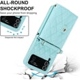thumbnail image 4 of for Samsung Galaxy Z Flip 4 Case with Card Slot Holder, [RFID Blocking] [Crossbody Strap] Women Girls PU Leather Wallet Case Lanyard Kickstand Crossbody Bag for Z Flip 4 - Blue, 4 of 14