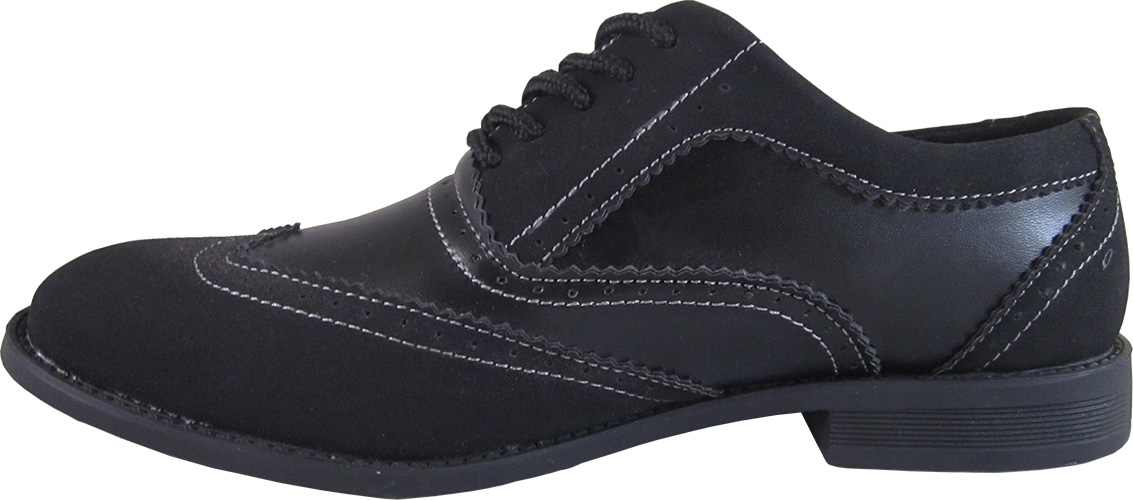 Rocus Eddie Men's Black Wingtip Oxford Dress Shoes Male Adult 8.5M - image 3 of 6
