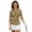 Leopard Print Pattern, variant on HUIACONG Colorful Leopard Print Pattern Women's 3/4 Sleeve Golf Top Quarter Zip with Quick Dry Versatile Athletic Polo Shirts for Sports Tennis Workout Outing