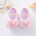 thumbnail image 5 of Otqutp Baby Girls Walking Shoes Toddler Cute Bow Shoes Children Princess Soft Sole Shoes Baby Round Toe Slip On Shoes, 5 of 5