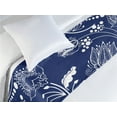 thumbnail image 3 of Oriental Flowers Bed Runner, Chinese Artwork Inspirations Vintage Floral Pattern with Leaves, Decorative Accent Bedding Scarf for Hotels Homes & Guest Rooms, Twin, Dark Lavender White, by Ambesonne, 3 of 3