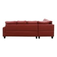 thumbnail image 5 of Hommoo L Shaped 4-Seat Couch, Faux Leather Sectional Couches and Sofas, Modern Living Room Furniture Sets Sectional Sofa Set, Red(No Ottoman), 5 of 9