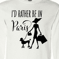 thumbnail image 4 of Inktastic I'd Rather Be in Paris- shopping and travel Long Sleeve T-Shirt, 4 of 5