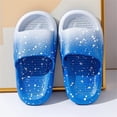 thumbnail image 4 of kpoplk Toddler Boys Girls Slippers Cute Bear Home Slippers Indoor Slippers for Toddle Kids Boys Girls(Blue,2.5), 4 of 5