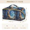 thumbnail image 4 of FORMRS Makeup Bag Travel Cosmetic Organizer for Women Fold Flat Zipper Pouch with Handle, Crystal Moon, 4 of 8