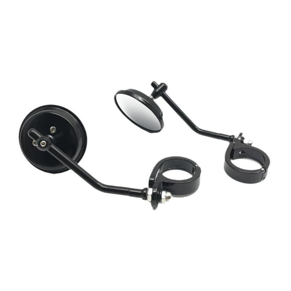 Dickly Motorcycle Rear View Mirror Sturdy Adjustable 38-41mm Fork Mount Side Mirror Black