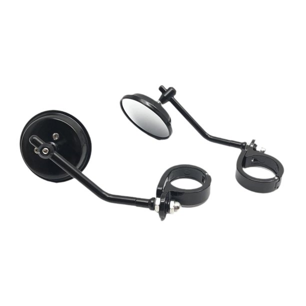 Espejos retrovisores redondos retro fáciles de instalar para accesorios de motocicleta Negro