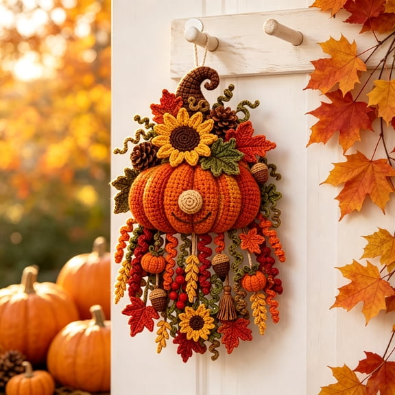 DIY Halloween Crochet Kit for Beginners, Holiday Crochet Ornament Kit with Yarn Crochet Hook Set, Amigurumi Crochet Supplies Beginner Friendly, Handmade Halloween Decor DIY Craft Kit for Adults Kids
