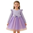 thumbnail image 3 of JCCXIN Girl Dress Girls Long Sleeve Star Printed Dress With Bow Detail Elegant Party Gown For And Autumn Toddler Girl Clothes 7-8 Years, 3 of 9