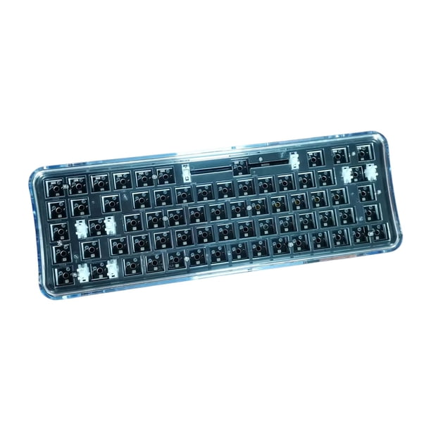 Accesorios recargables durables del PWB del en caliente del teclado mecánico del RGB de 68 llaves Negro sin tapa de llave Macarena Teclado mecánico