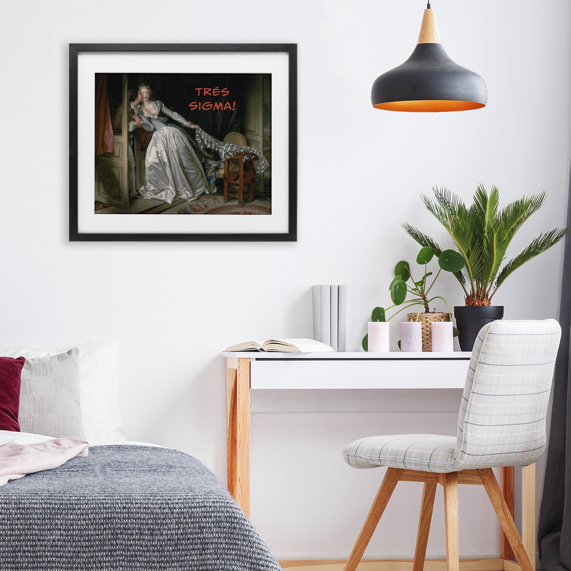 Stupell Industries Iconic Tres Sigma Black Framed Print Under Glass, design by Grotto Studios