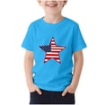 thumbnail image 6 of Teylalorva Boys Graphic T-Shirt, Short Sleeve Soft Casual Round Neck Kids Summer Active Tee Blue Size 7, 6 of 6